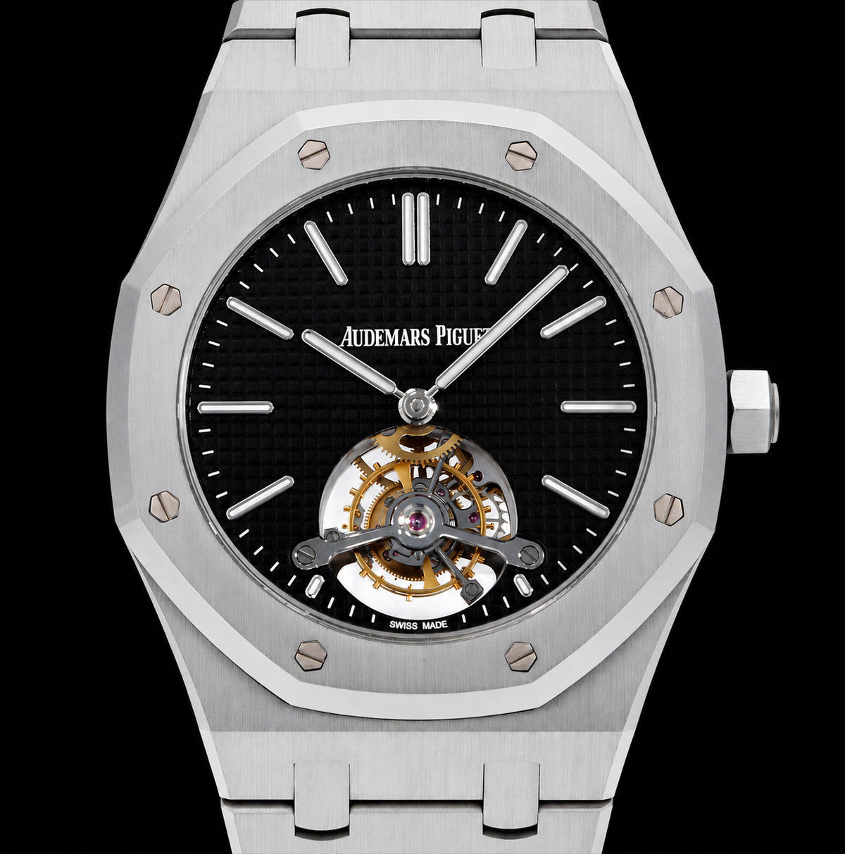 Royal Oak Tourbillon Plateado con Esfera Negra