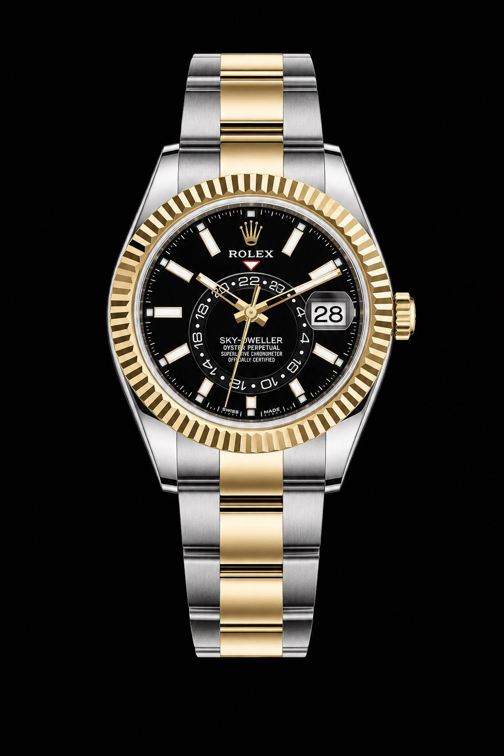 Sky-Dweller Bicolor con Esfera Negra