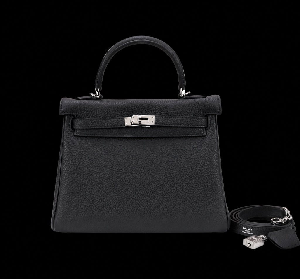 Bolso de Mano Negro Estructurado