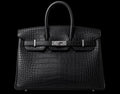 Bolso de Mano Negro Efecto Cocodrilo