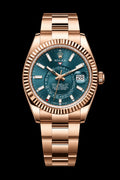 Sky-Dweller Oro Rosa con Esfera Azul Petróleo