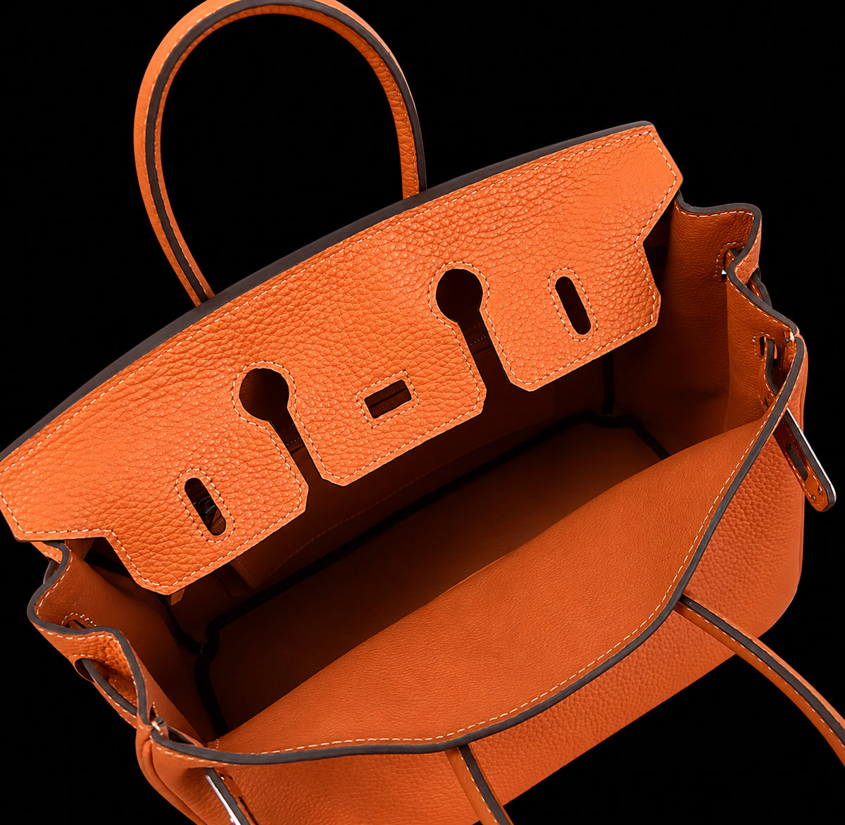 Bolso de Mano Naranja Estructurado