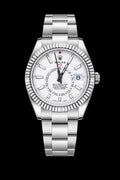 Sky-Dweller Plateado con Esfera Blanca