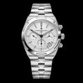 Overseas Chronograph – Elegancia plateada