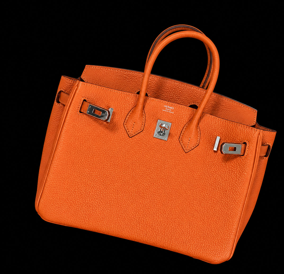 Bolso de Mano Naranja Estructurado