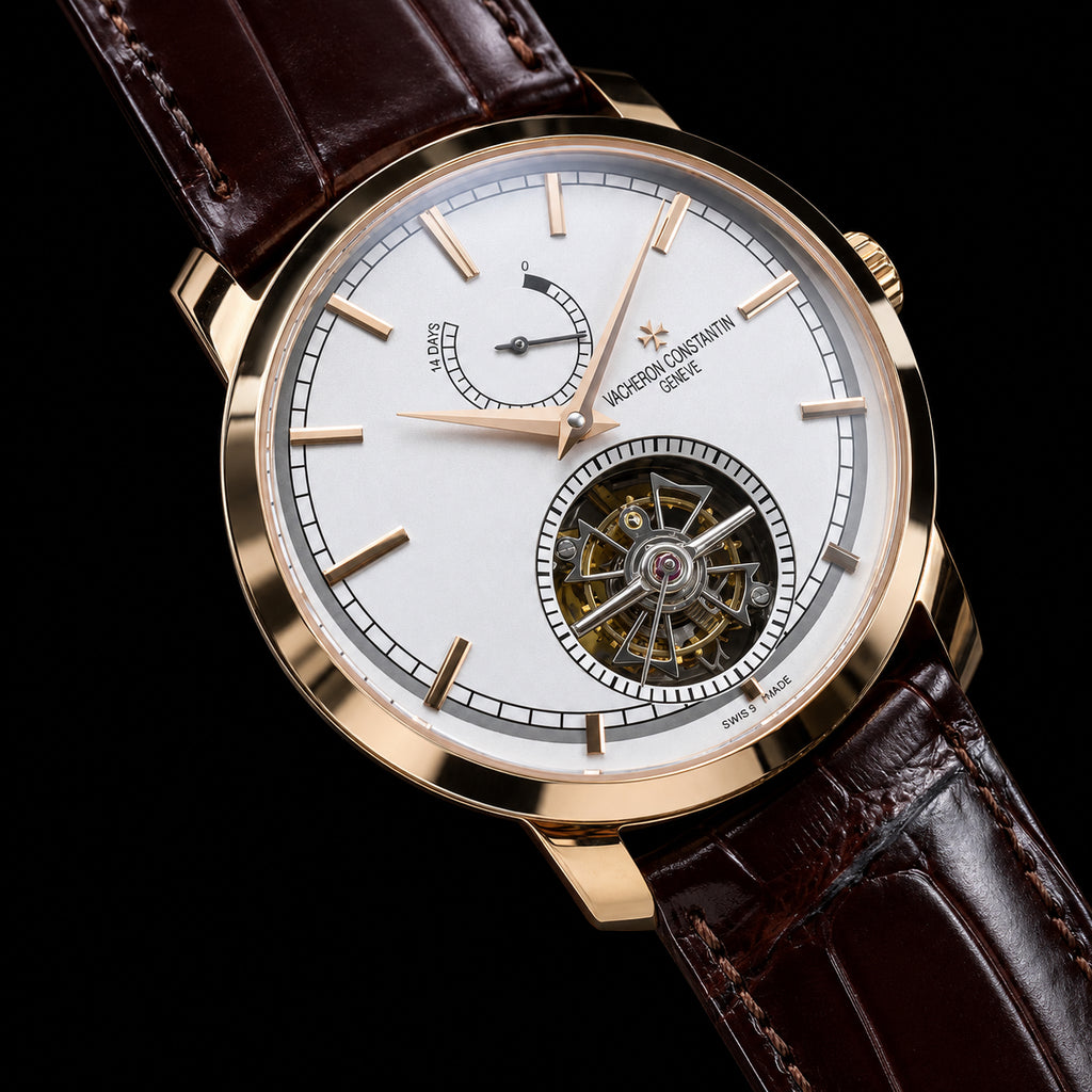Reloj Tourbillon con Reserva de Marcha Dorado y Rosado