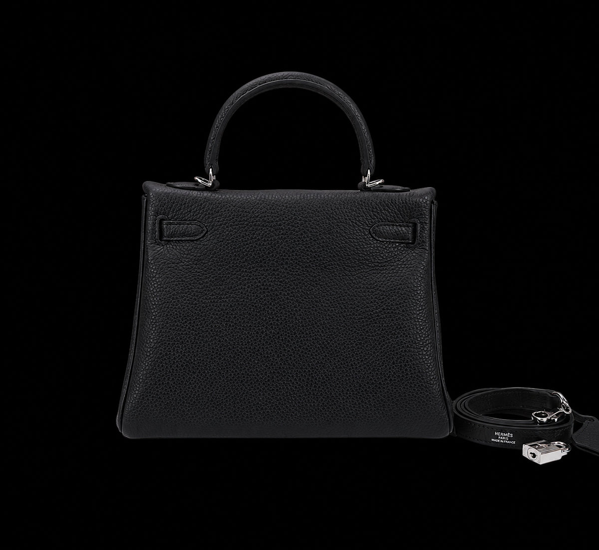 Bolso de Mano Negro Estructurado