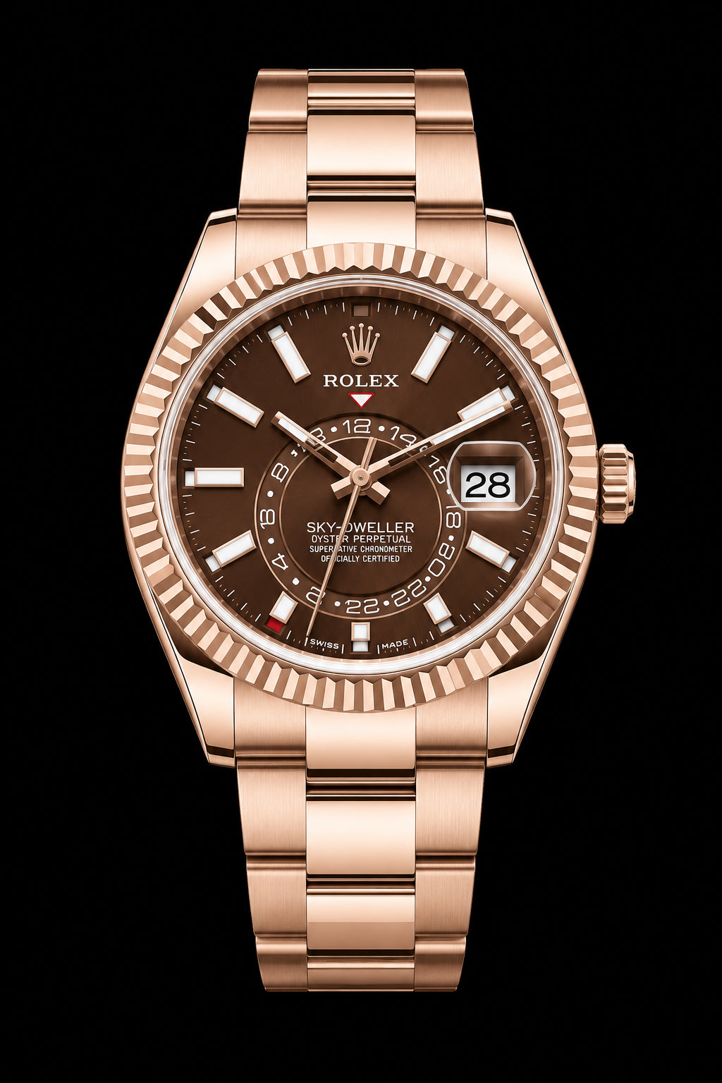 Sky-Dweller Oro Rosa con Esfera Chocolate