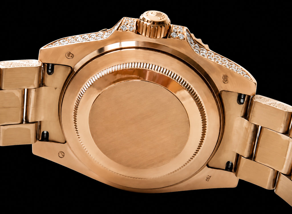 GMT en tono oro rosado con acabado «Iced Out»