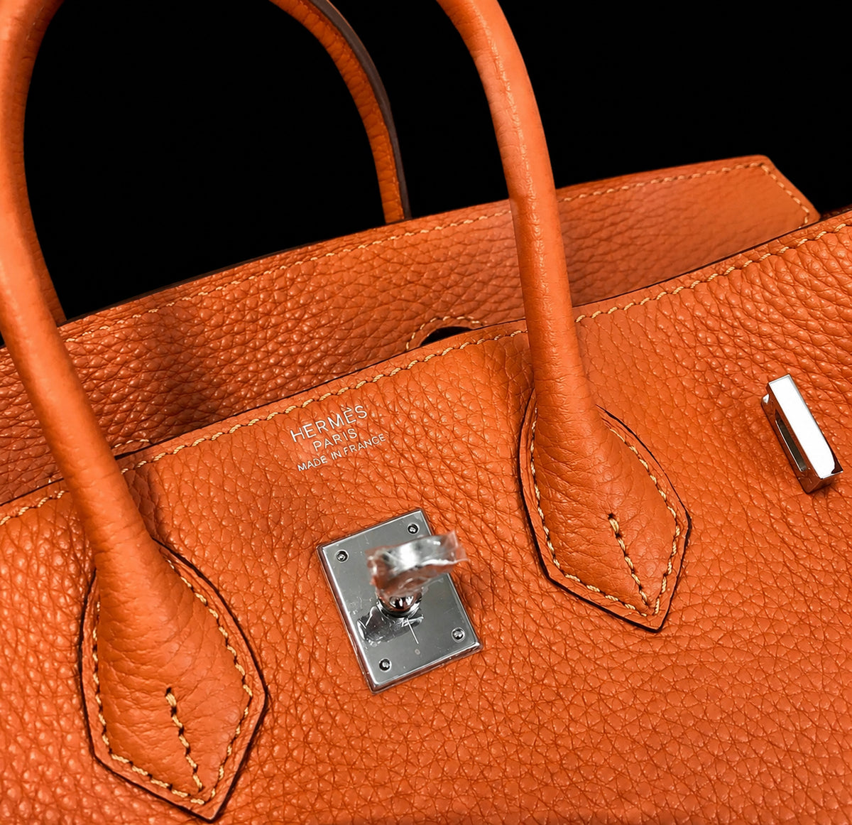 Bolso de Mano Naranja Estructurado