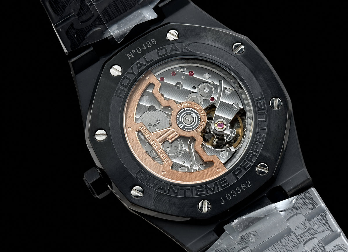 Royal Oak Esqueletizado Calendario Perpetuo Negro