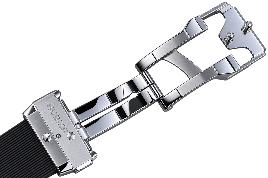 Reloj automático de lujo con esfera antracita y correa de caucho