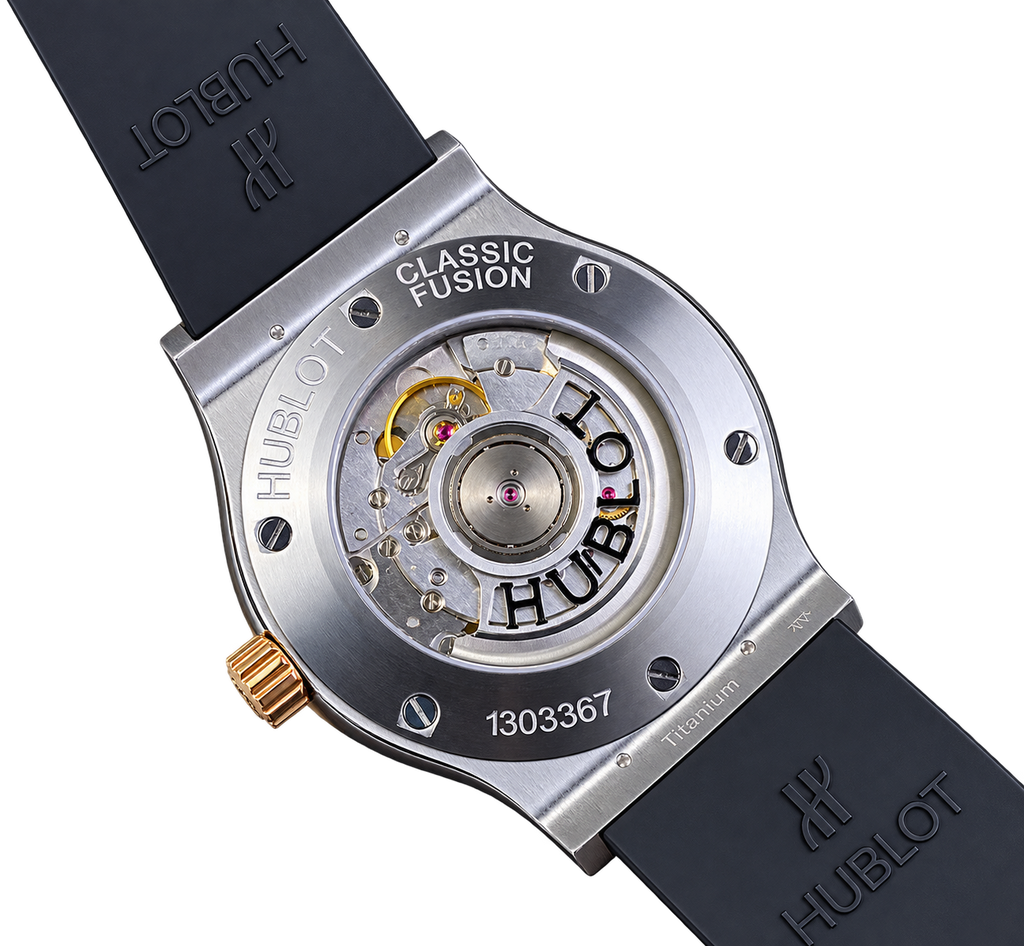 Reloj automático de lujo con esfera azul y detalles en color oro rosa