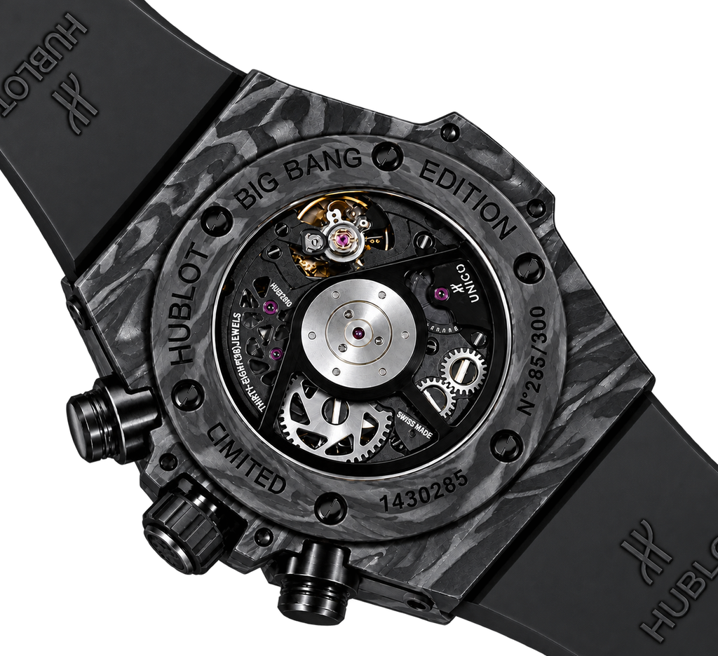 Reloj cronógrafo automático esqueletado de lujo.