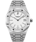 Reloj automático de lujo con esfera blanca texturizada