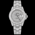 GMT plateado con acabado «Iced Out» y bisel estilo baguette