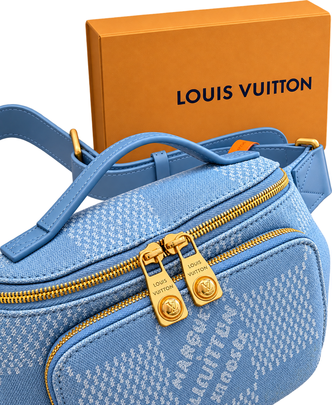 Riñonera Denim Azul Premium — Estilo Streetwear de Lujo
