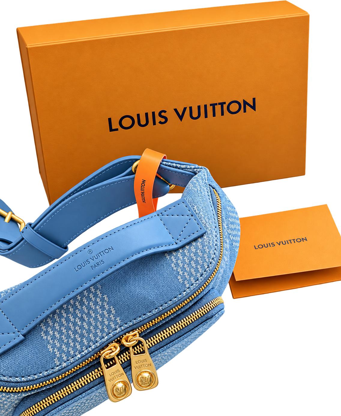 Riñonera Denim Azul Premium — Estilo Streetwear de Lujo