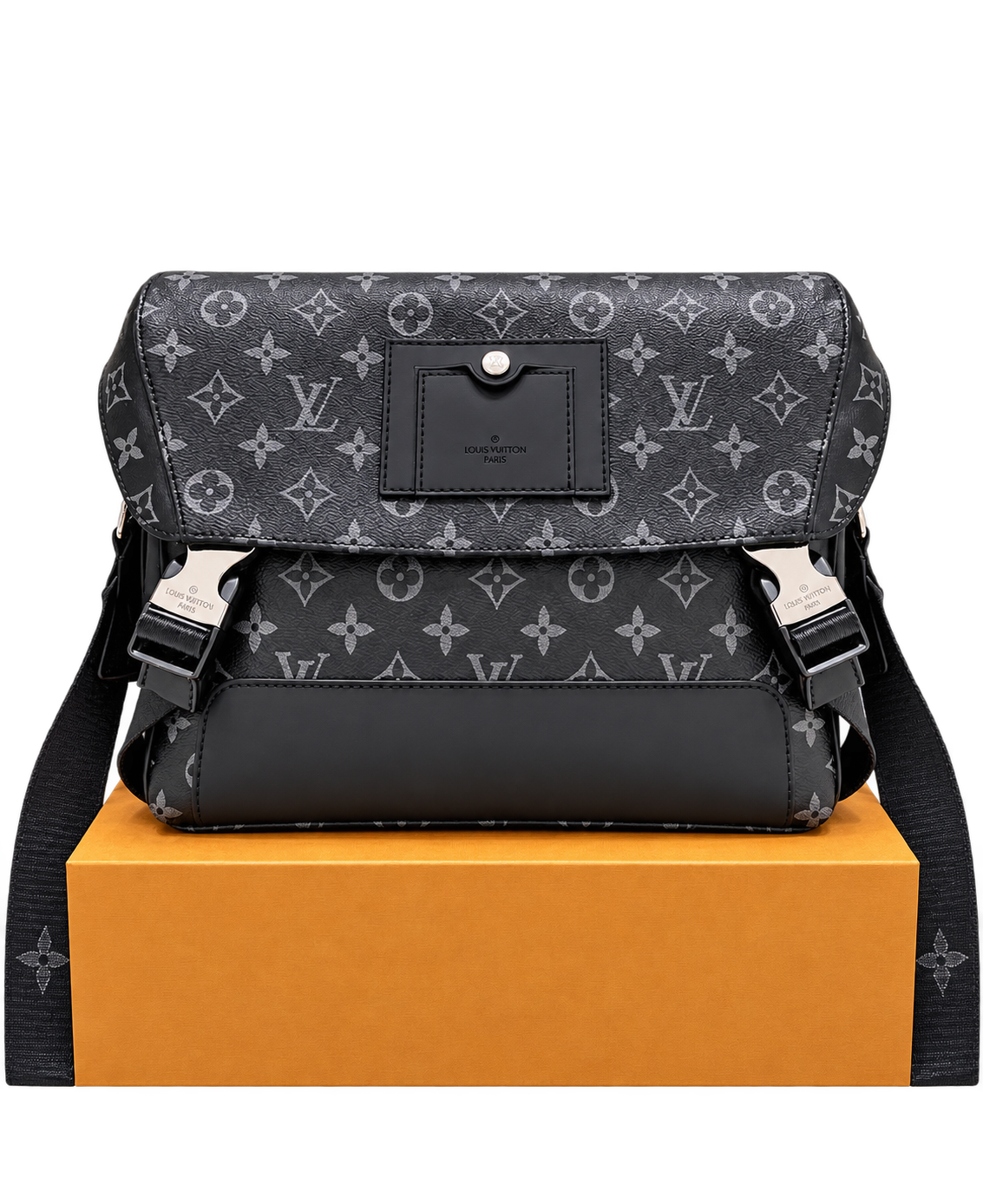 Bandolera Messenger Monogram Negro — Estructura y Carácter