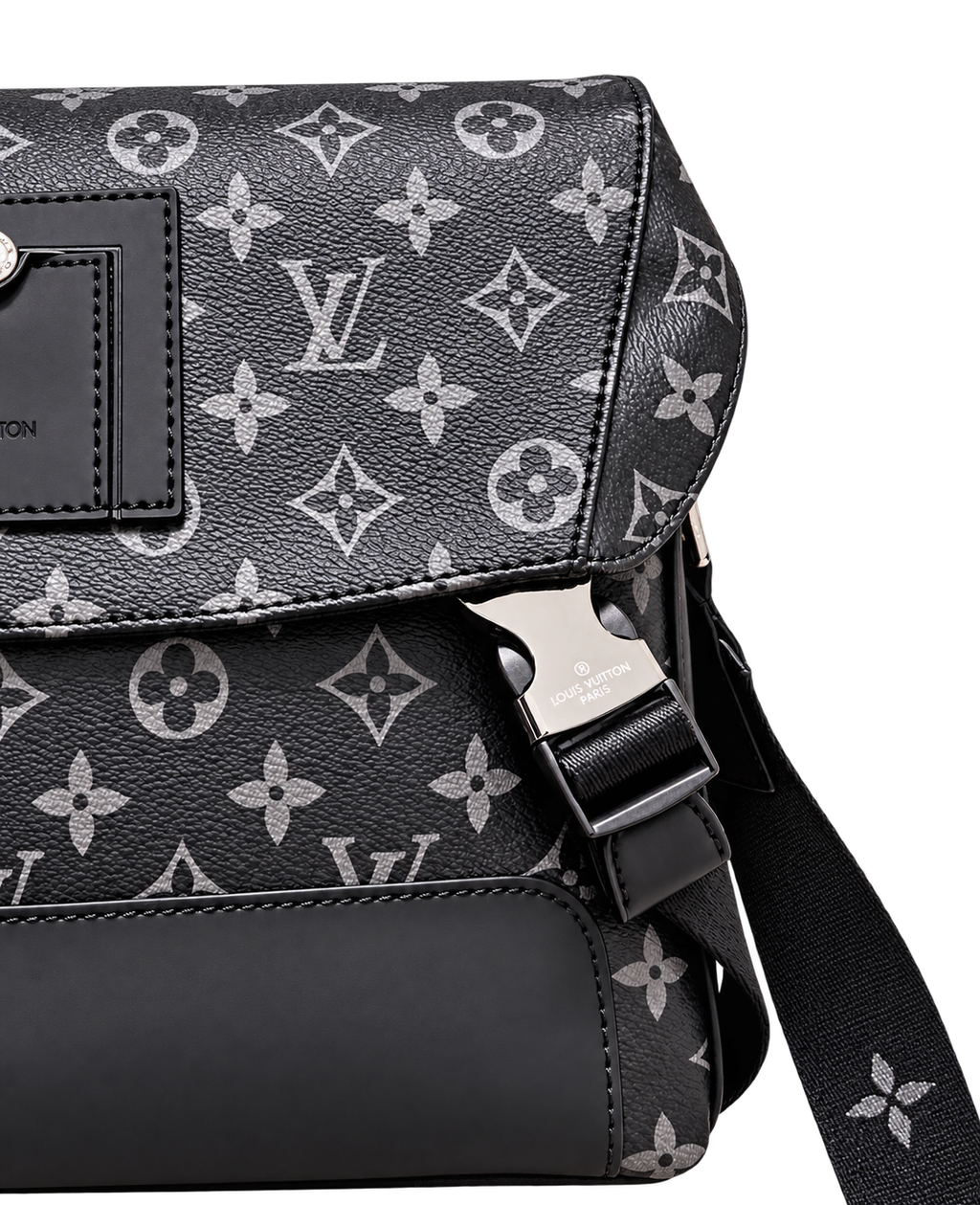 Bandolera Messenger Monogram Negro — Estructura y Carácter