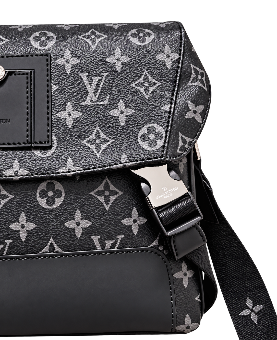 Bandolera Messenger Monogram Negro — Estructura y Carácter