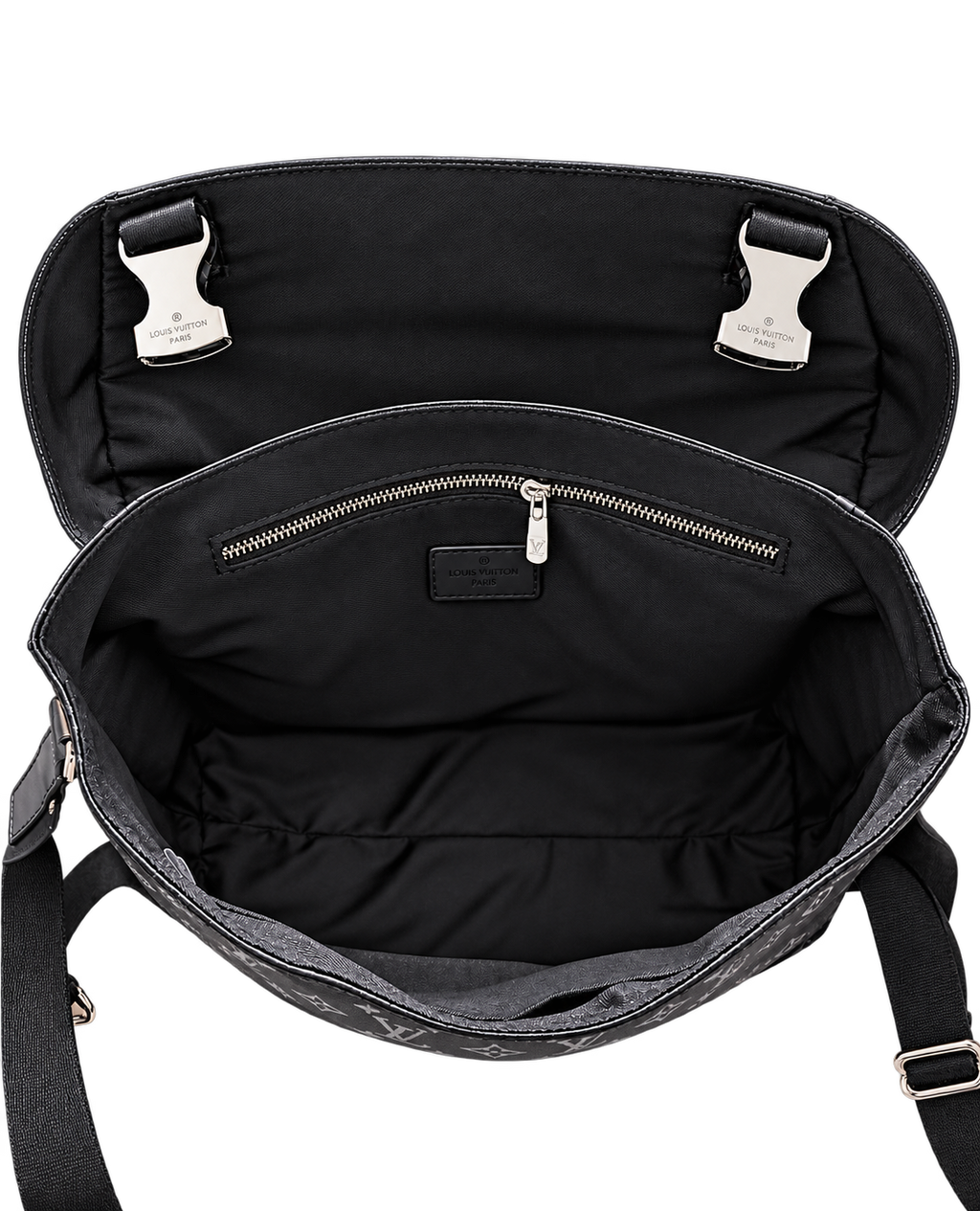 Bandolera Messenger Monogram Negro — Estructura y Carácter