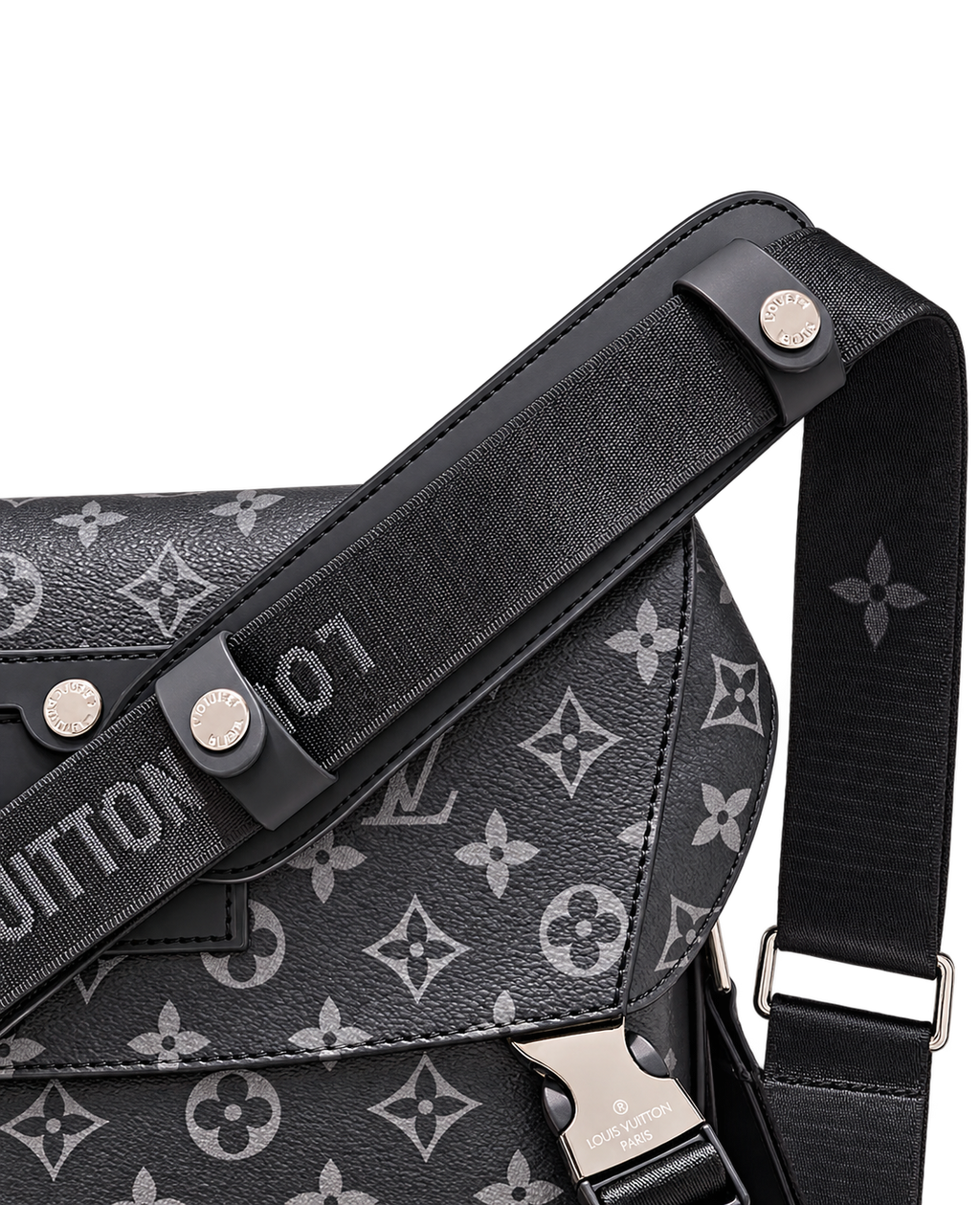 Bandolera Messenger Monogram Negro — Estructura y Carácter