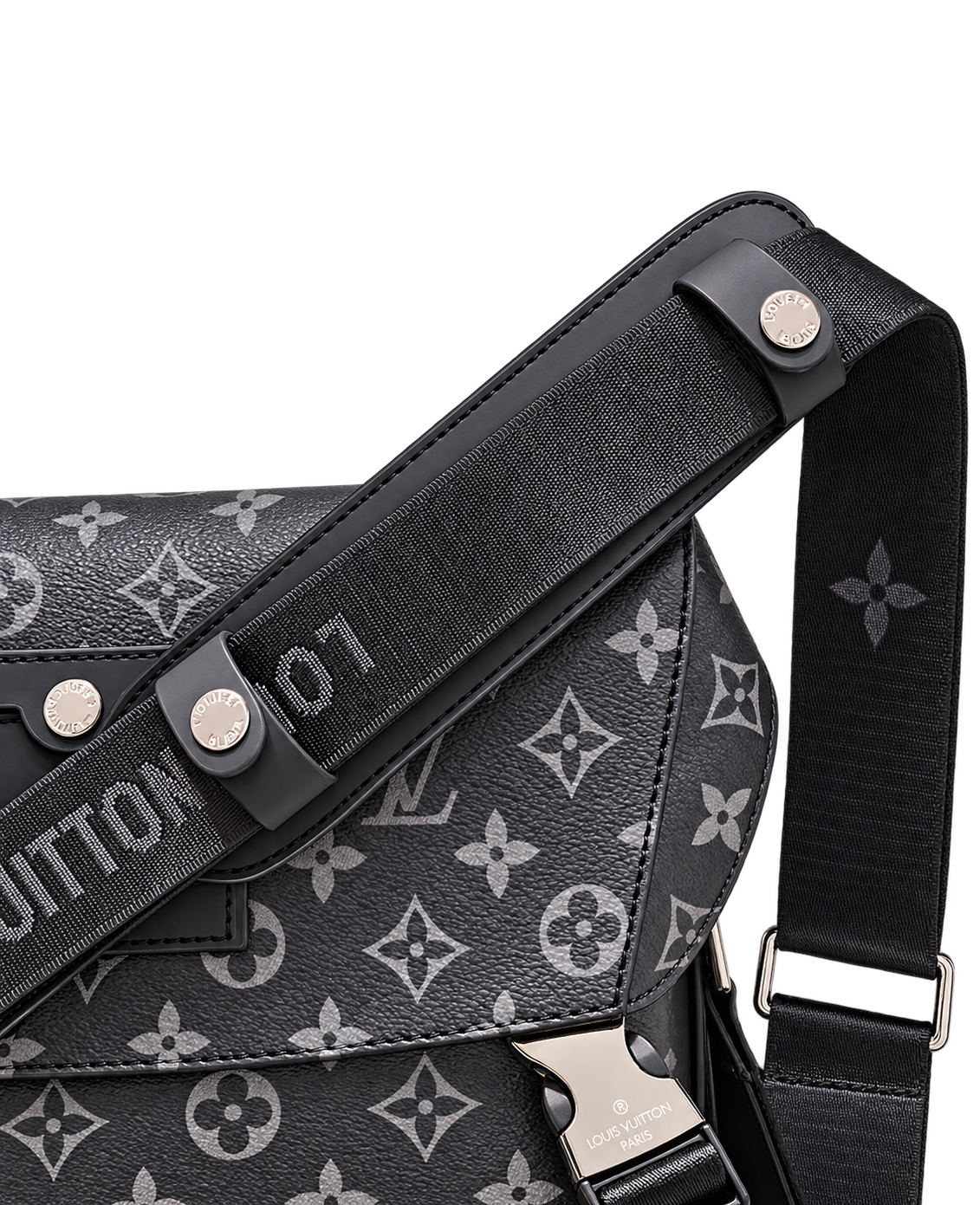 Bandolera Messenger Monogram Negro — Estructura y Carácter