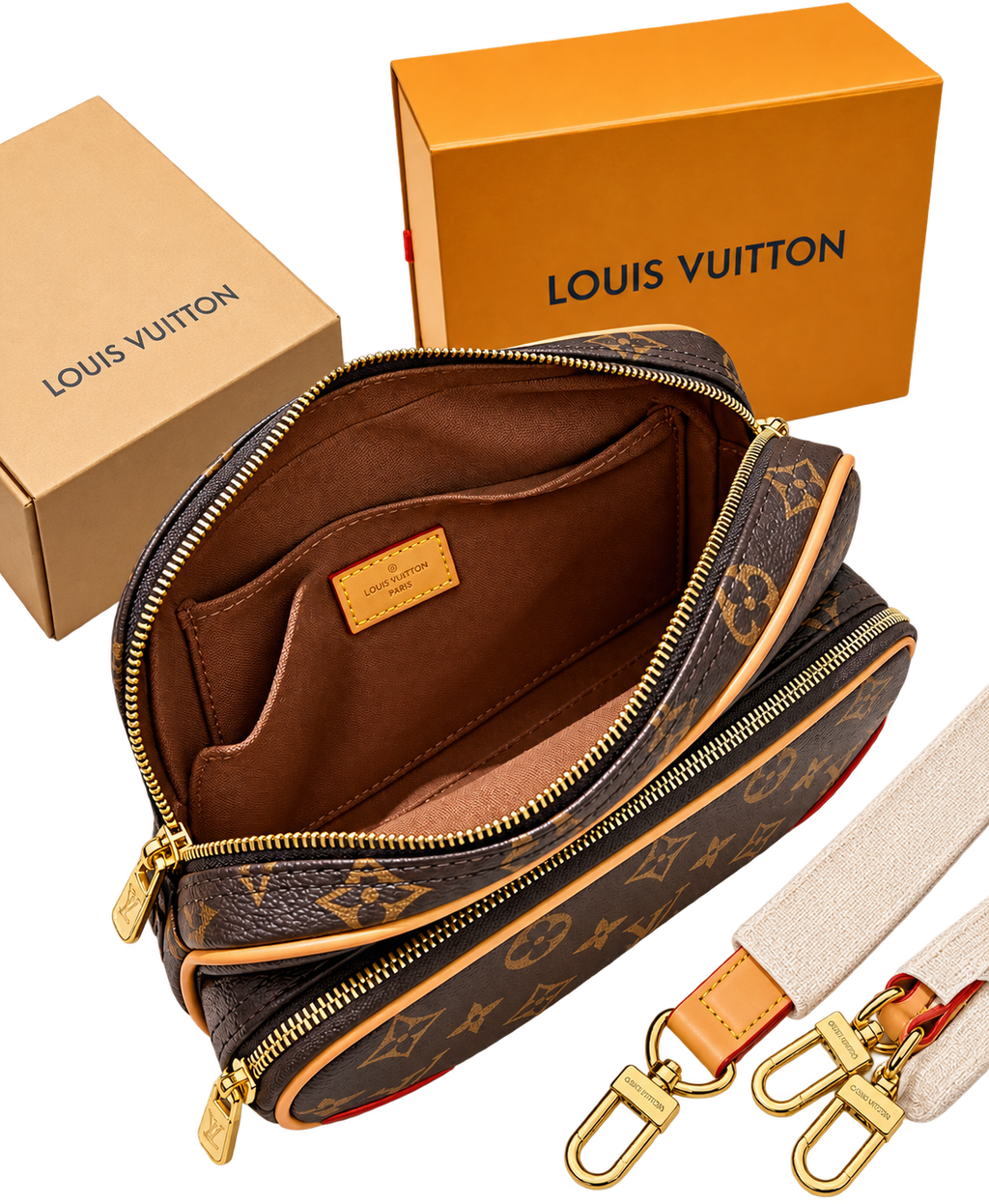 Bolso Bandolera Doble Compartimento Monogram — Clásico Reinventado