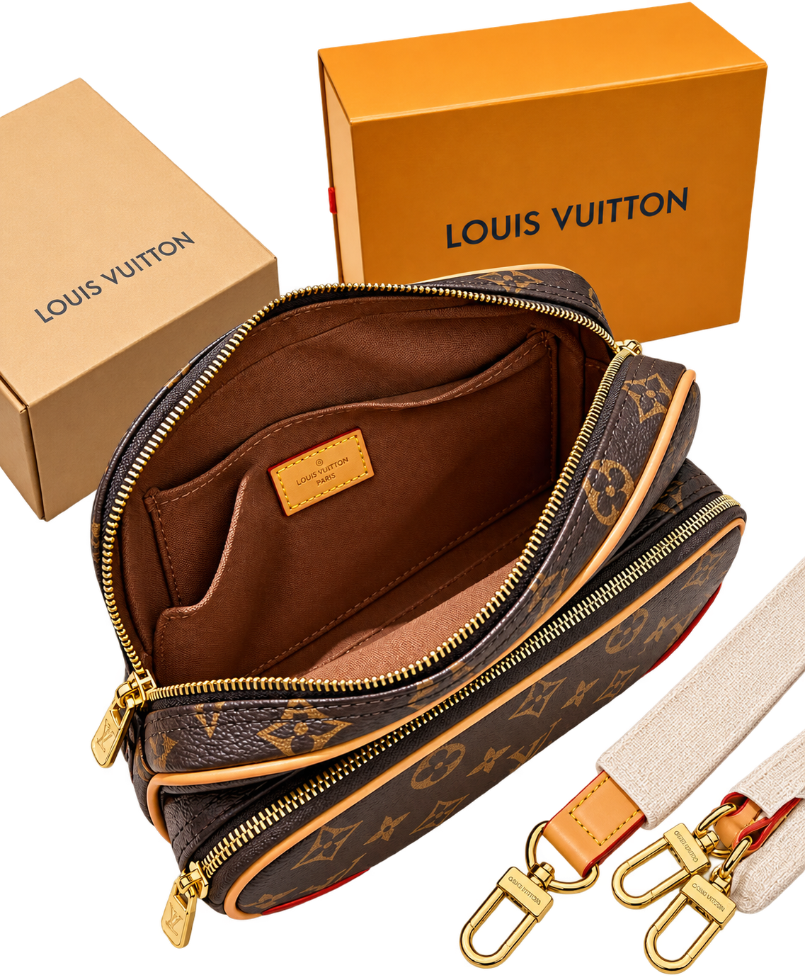 Bolso Bandolera Doble Compartimento Monogram — Clásico Reinventado