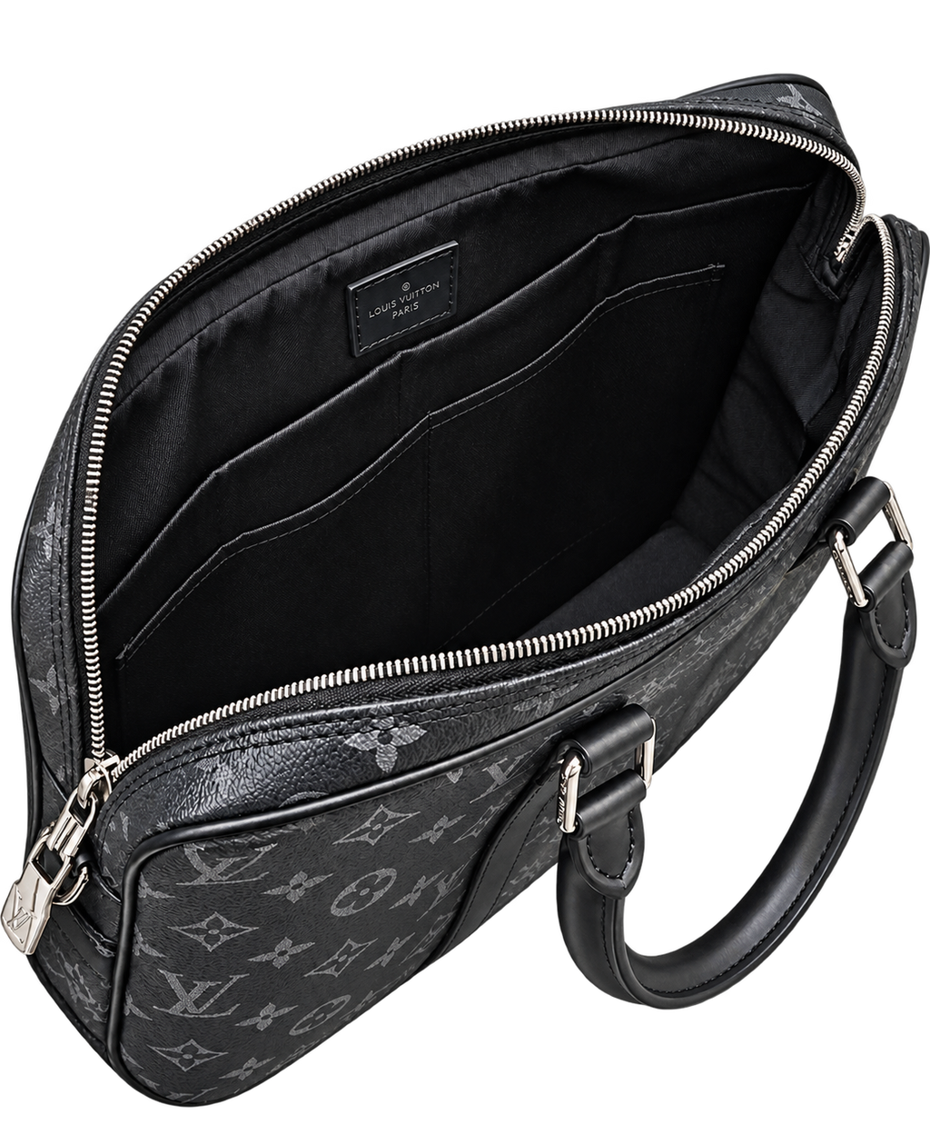Maletín Porta Documentos Monogram Gris/Negro — Estilo Ejecutivo
