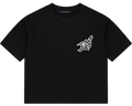 Camiseta Oversize Negra con Estampado Gráfico — Calidad Premium