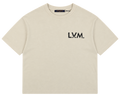 Camiseta Oversize Beige con Print "L.V.M." — Calidad Premium