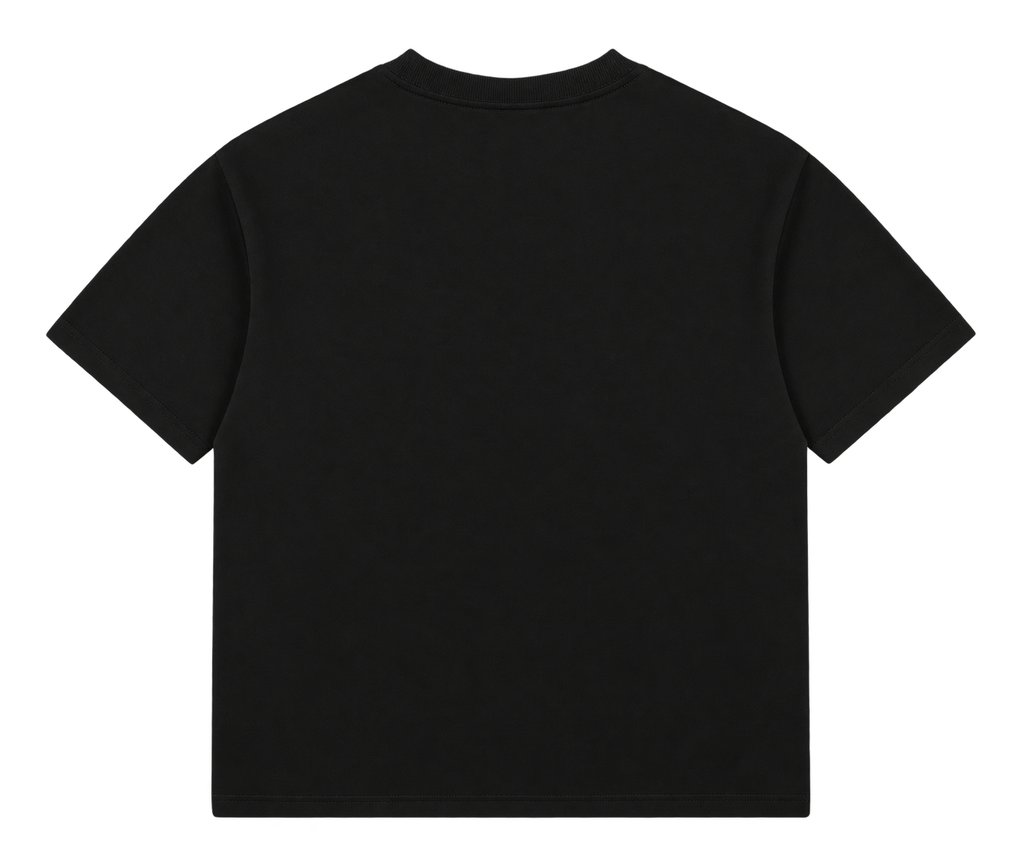 Camiseta Oversize Negra con Bordados Multicolor "Patch Collage" — Calidad Premium