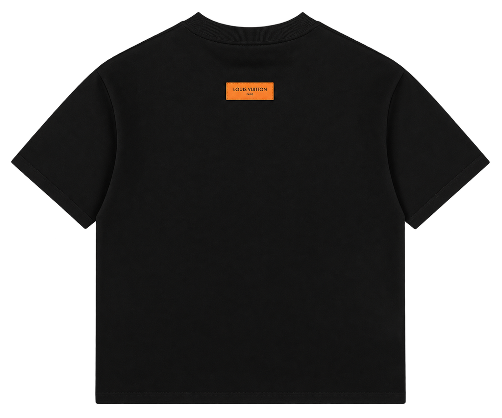 Camiseta Oversize Negra con Print Gráfico "Splash" XL — Calidad Premium