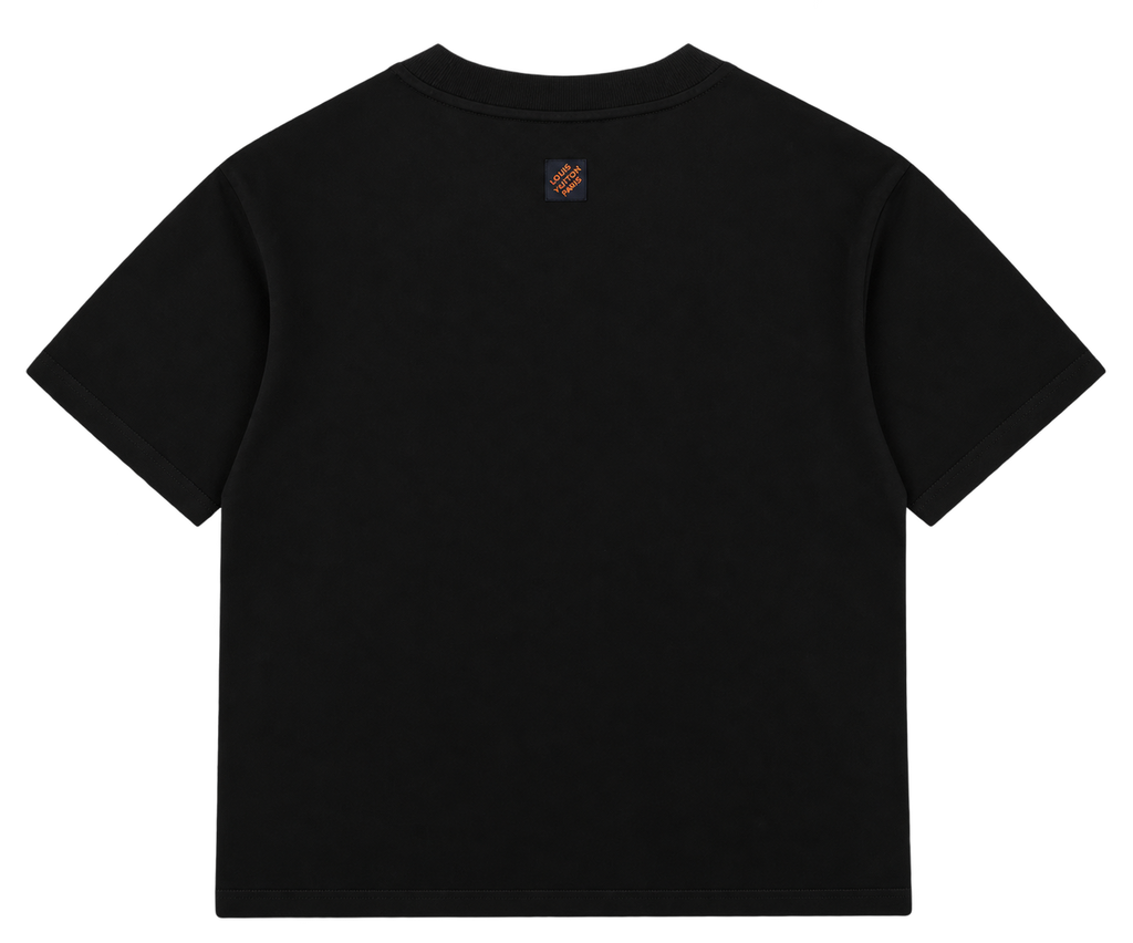 Camiseta Oversize Negra con Print Cristalizado "Jewel Monogram" — Calidad Premium