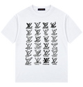 Camiseta Blanca con Print "Alfabeto de Íconos" — Calidad Premium