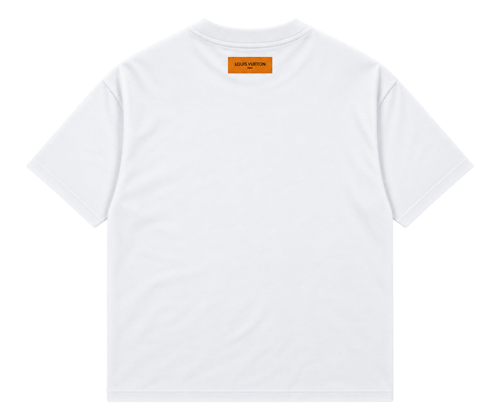 Camiseta Blanca con Print "Alfabeto de Íconos" — Calidad Premium