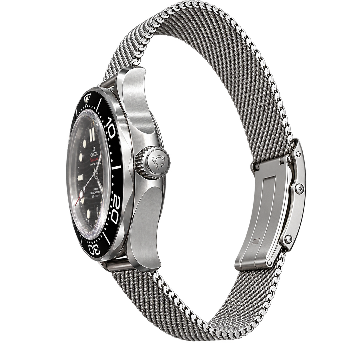 Reloj Diver Edición Especial — Malla Milanesa & Detalles Vintage