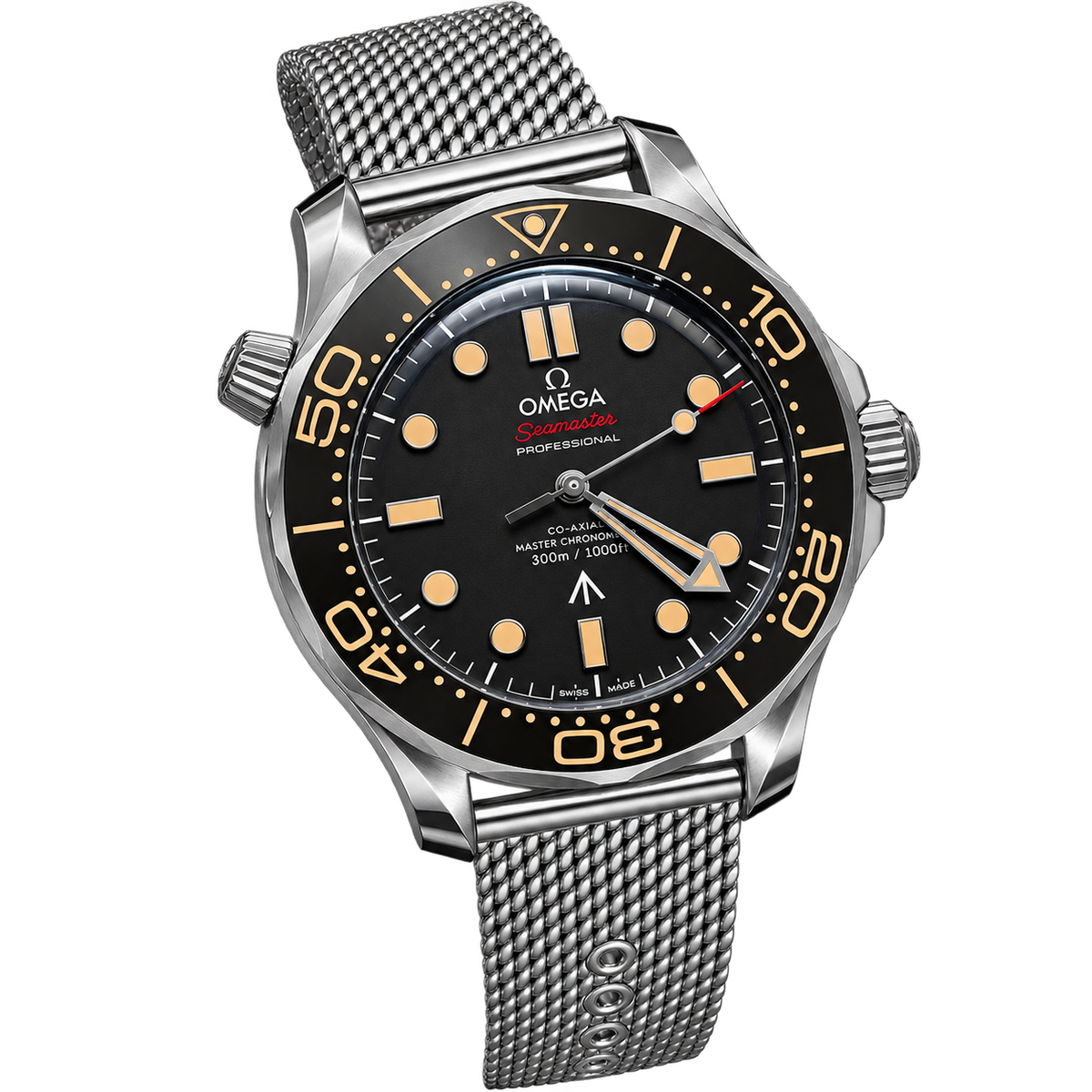 Reloj Diver Edición Especial — Malla Milanesa & Detalles Vintage