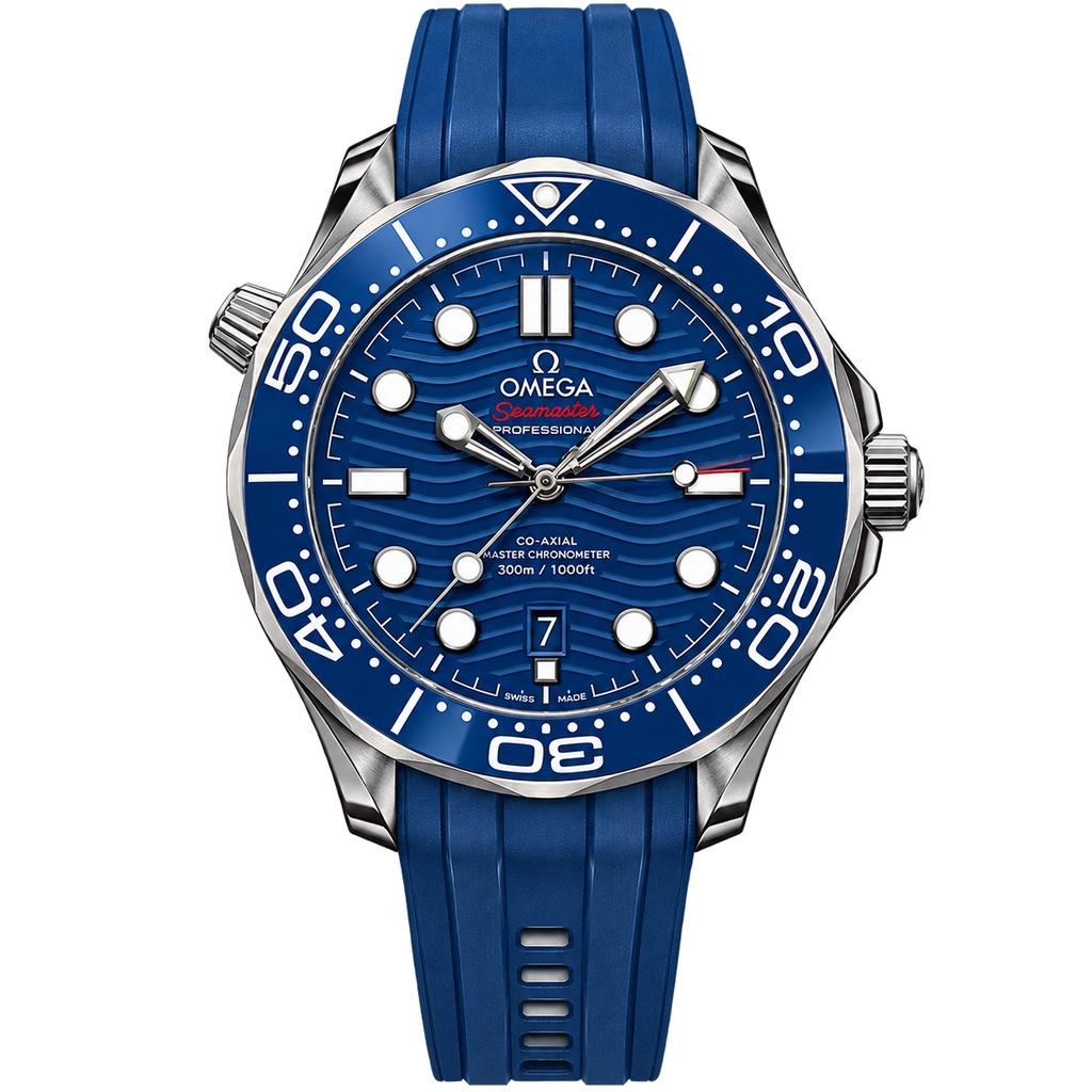 Reloj Diver Azul Total — Correa de Caucho Deportiva