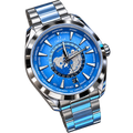 Reloj Multihorario Azul — Edición Globo Terráqueo
