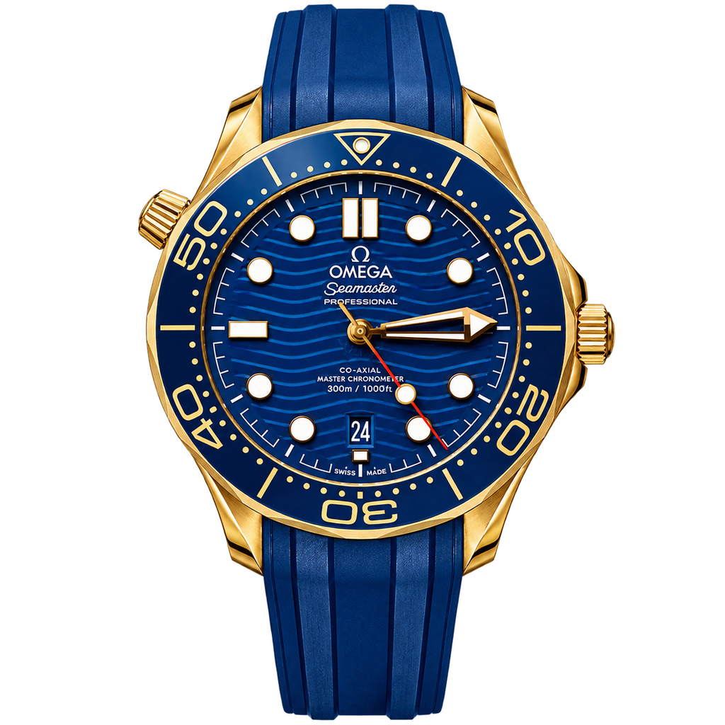 Reloj Diver Azul &  Oro — Edición Profesional