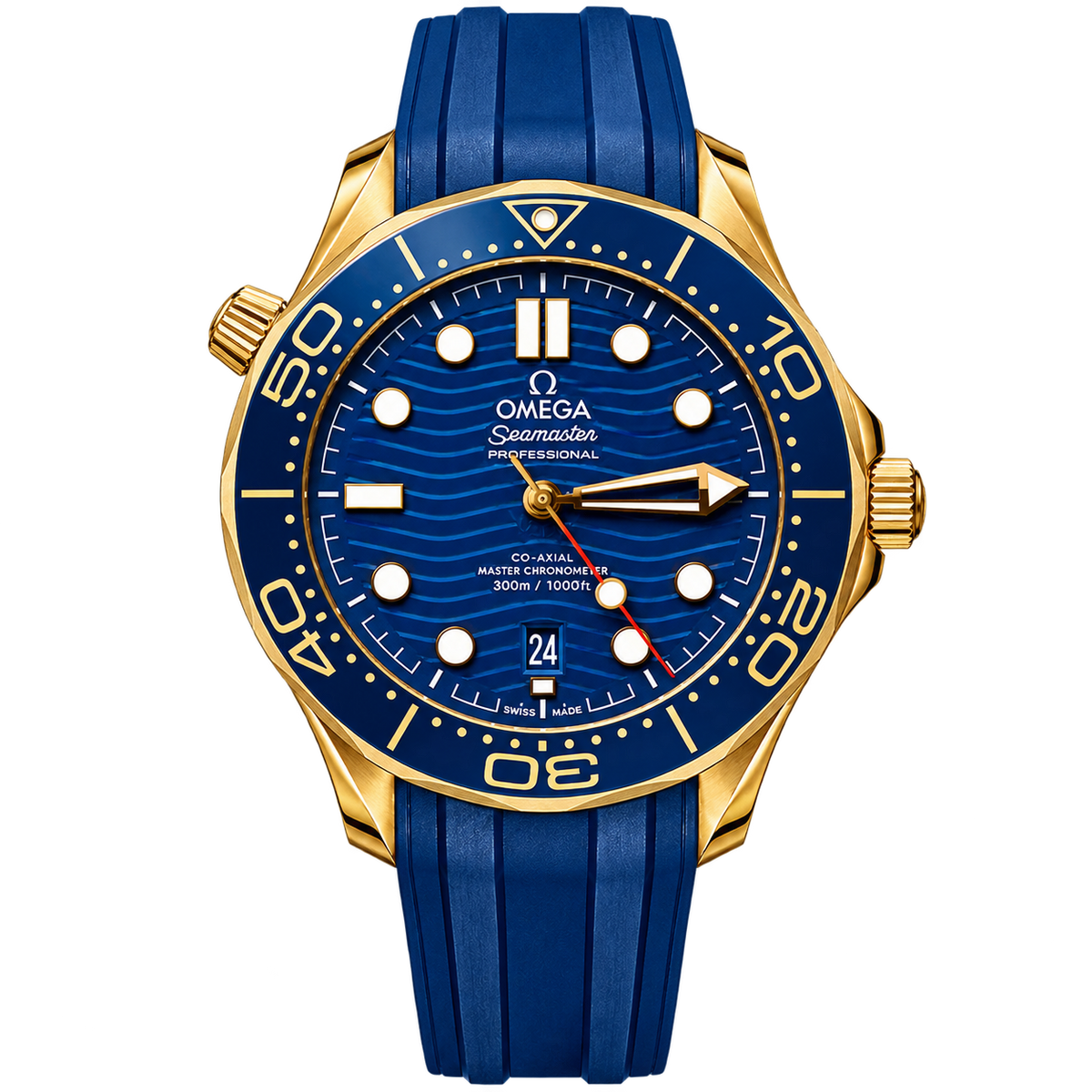 Reloj Diver Azul &  Oro — Edición Profesional