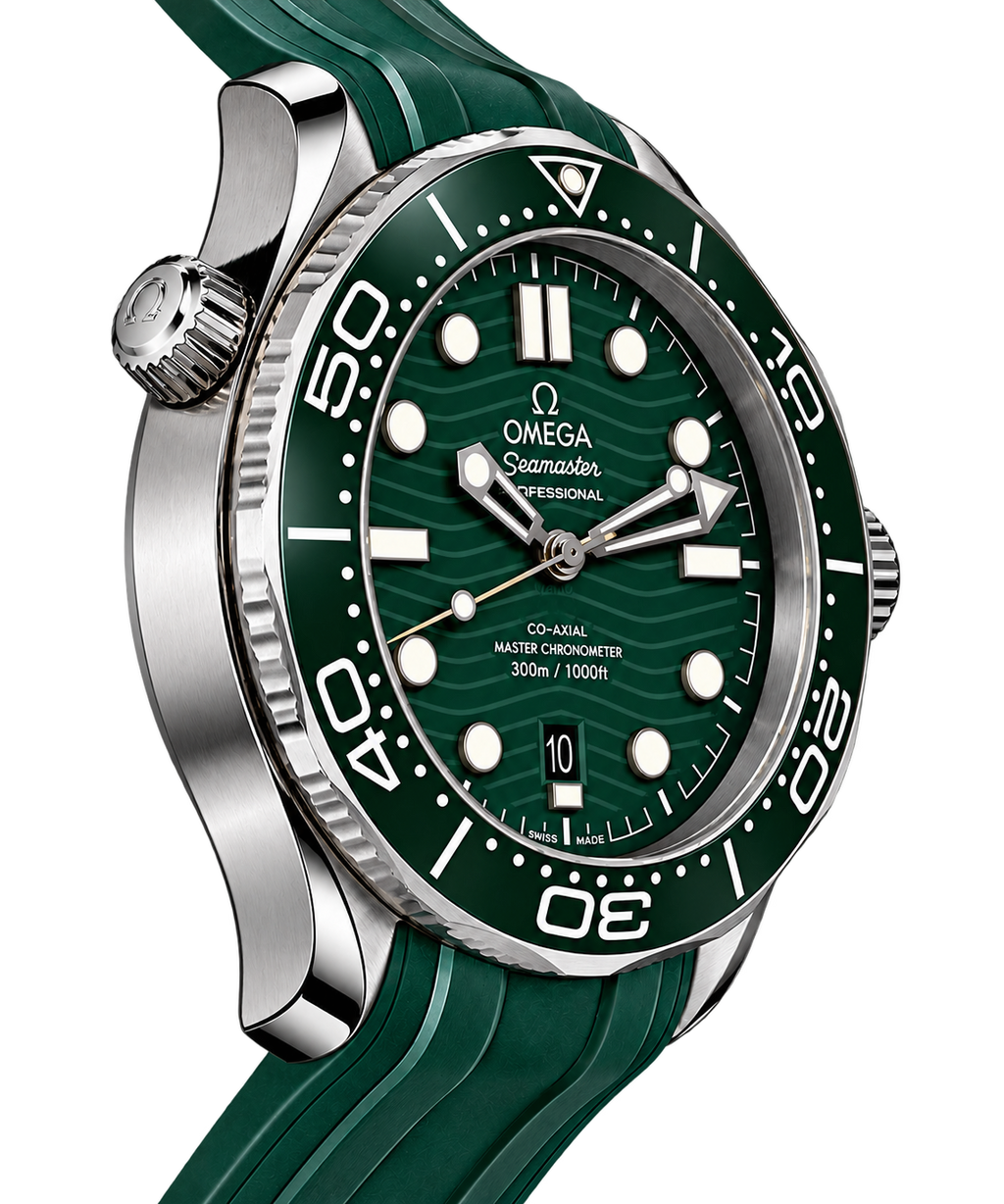 Reloj Diver Verde Total — Correa de Caucho Deportiva