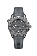 Reloj Diver Gris Cerámico — Correa de Caucho Deportiva