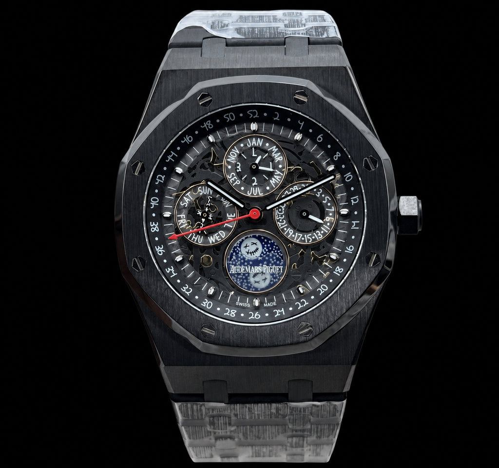 Royal Oak Esqueletizado Calendario Perpetuo Negro