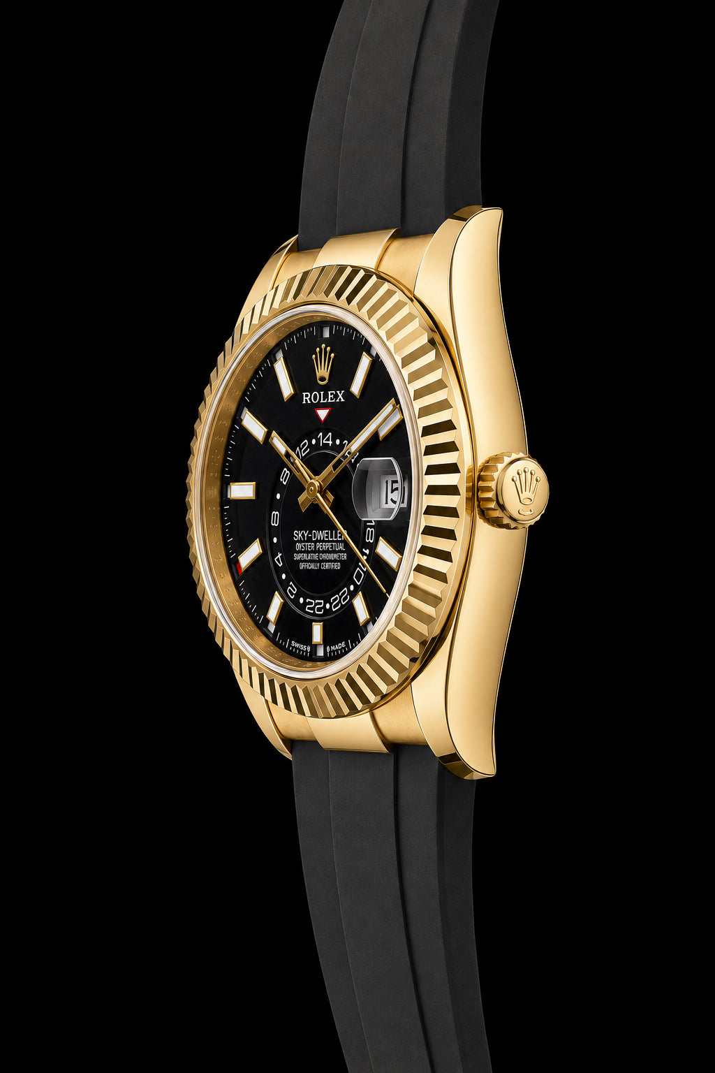 Sky-Dweller Dorado con Esfera Negra