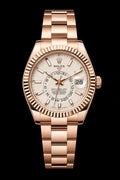 Sky-Dweller Oro Rosa con Esfera Blanca