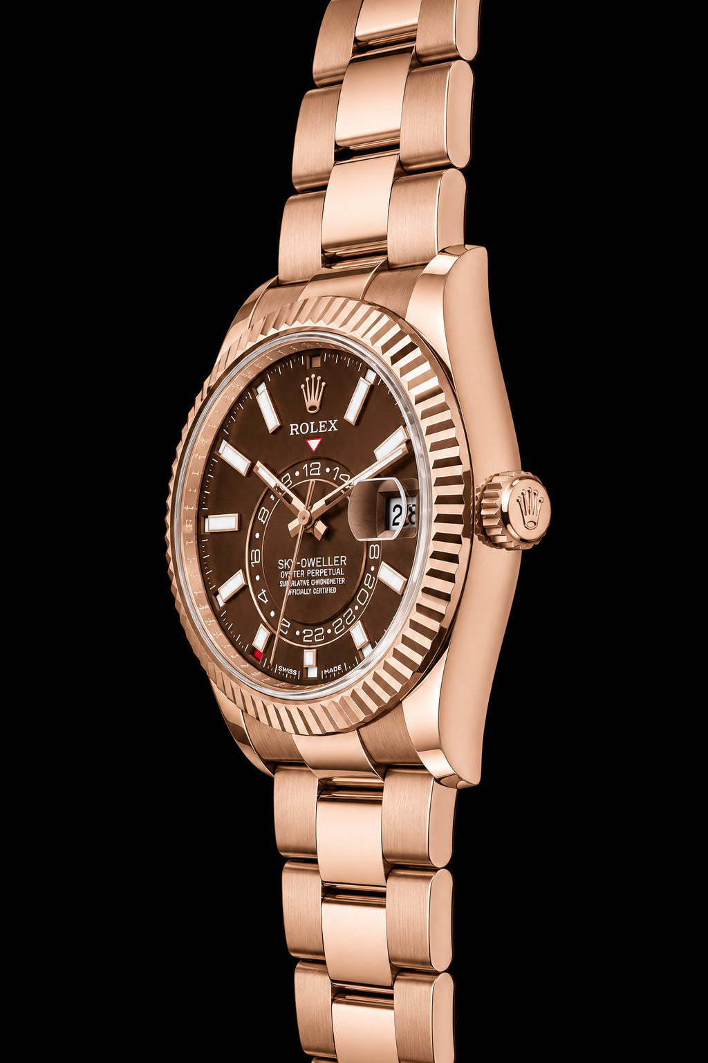 Sky-Dweller Oro Rosa con Esfera Chocolate
